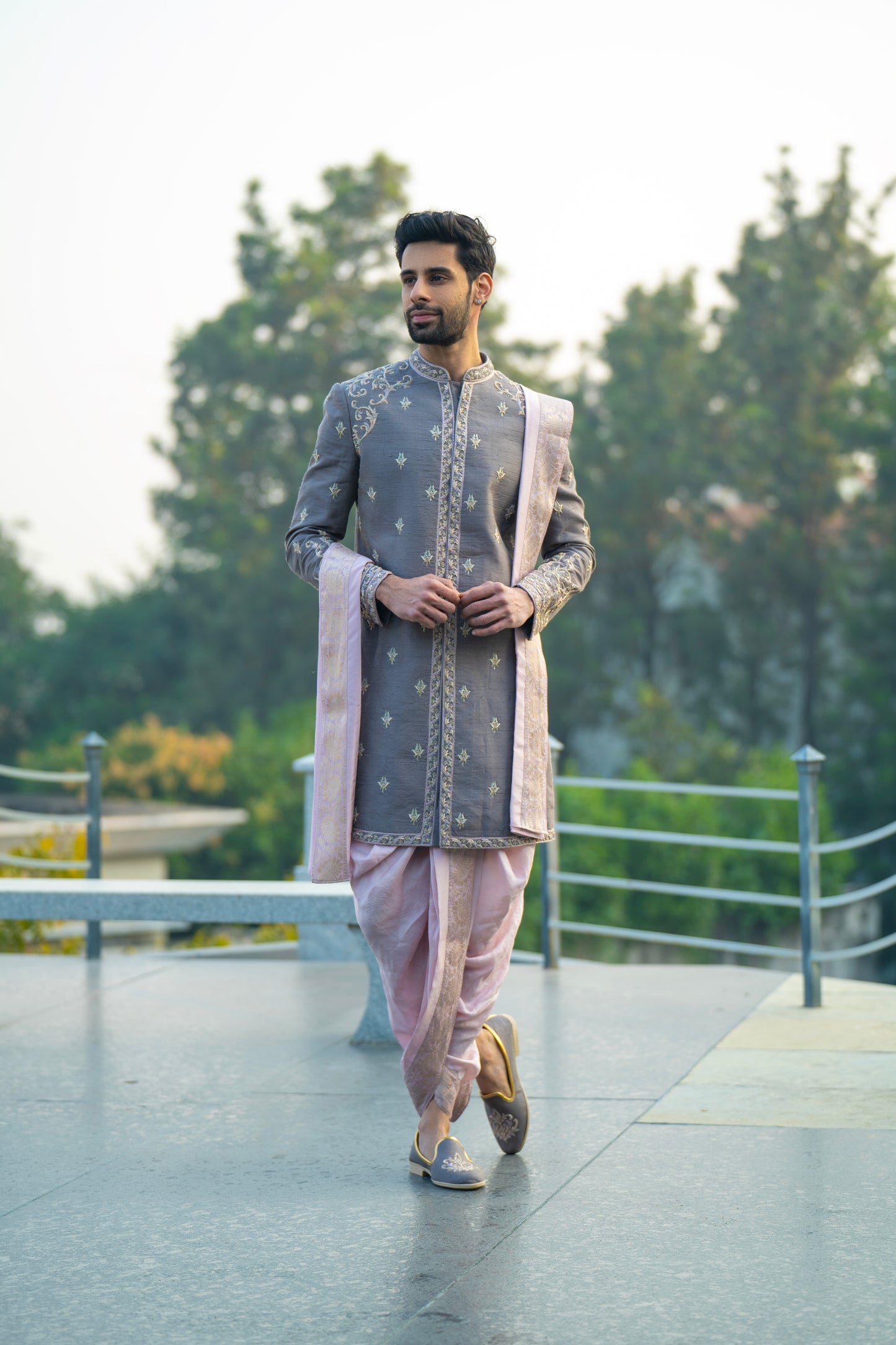 Grey Imperial Sherwani