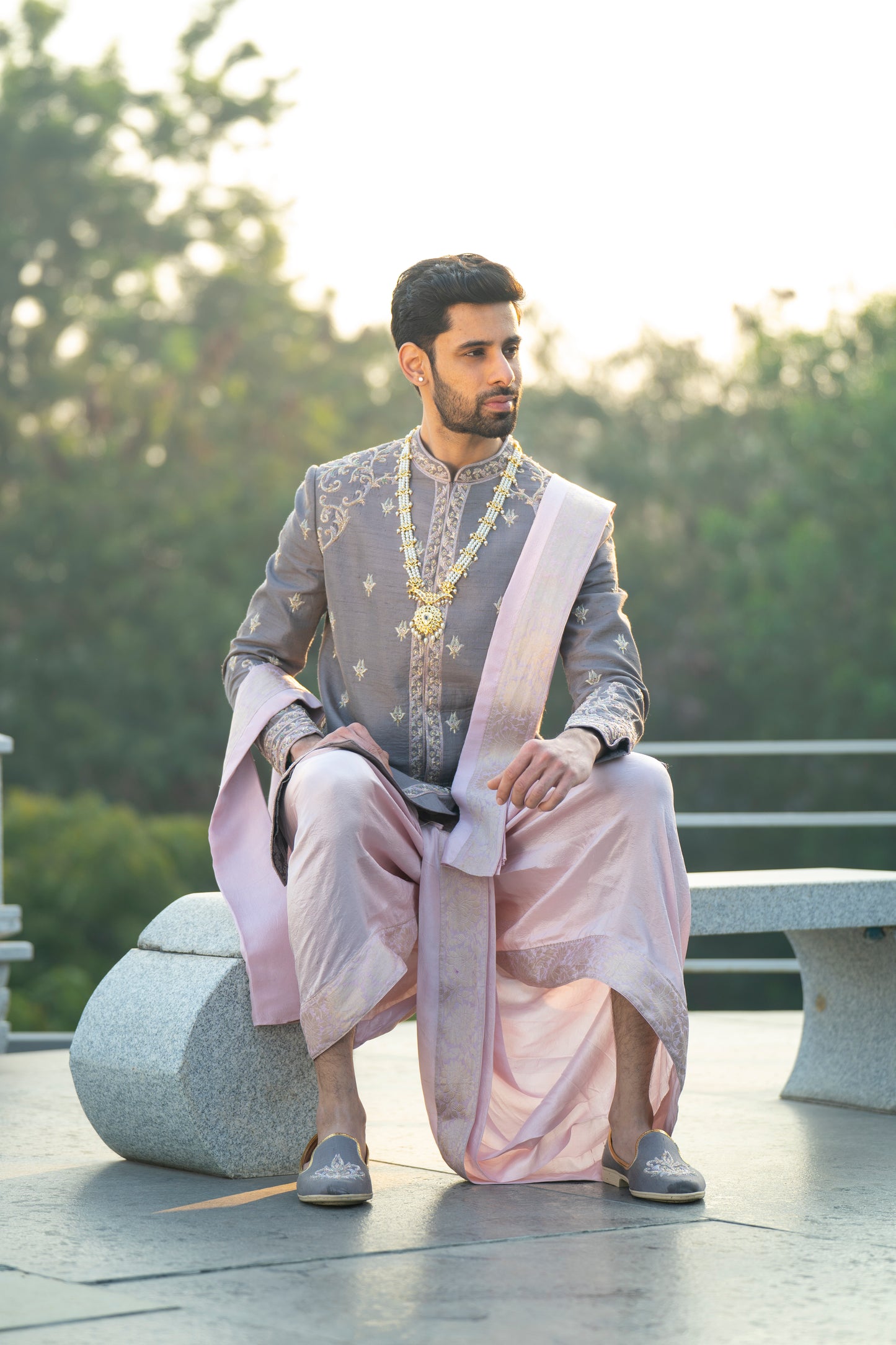Grey Imperial Sherwani