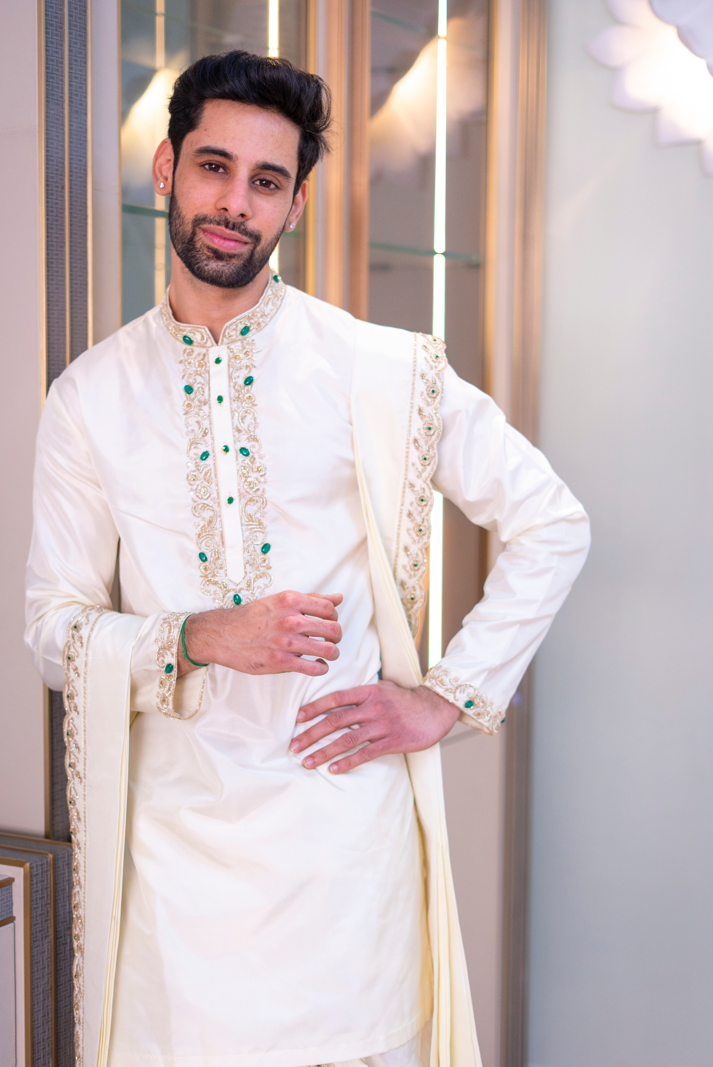 The Regal Pattu Kurta Set
